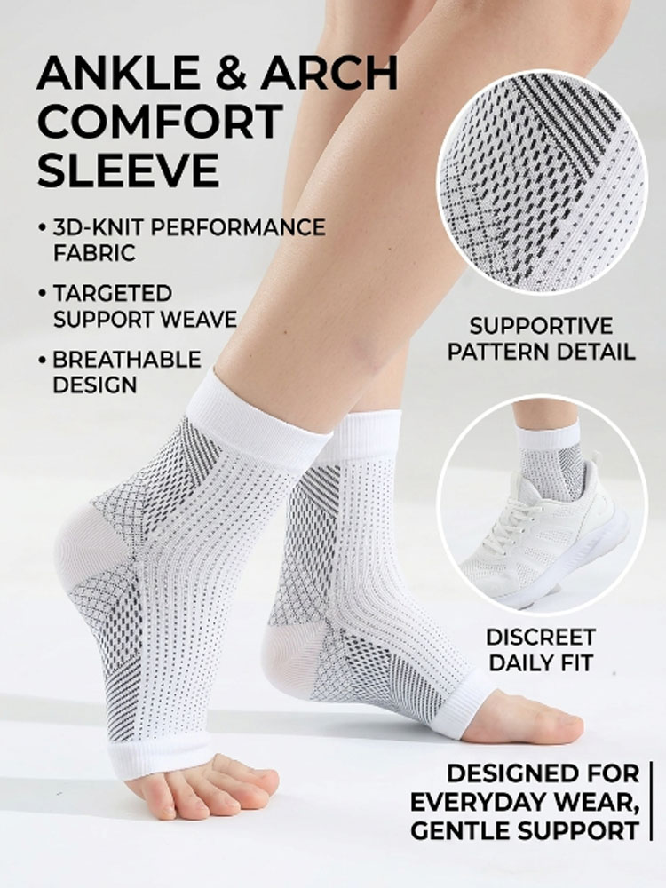 Compression Calf Sleeve - أكمام ساق بيضاء صلبة مرنة للرياضة،