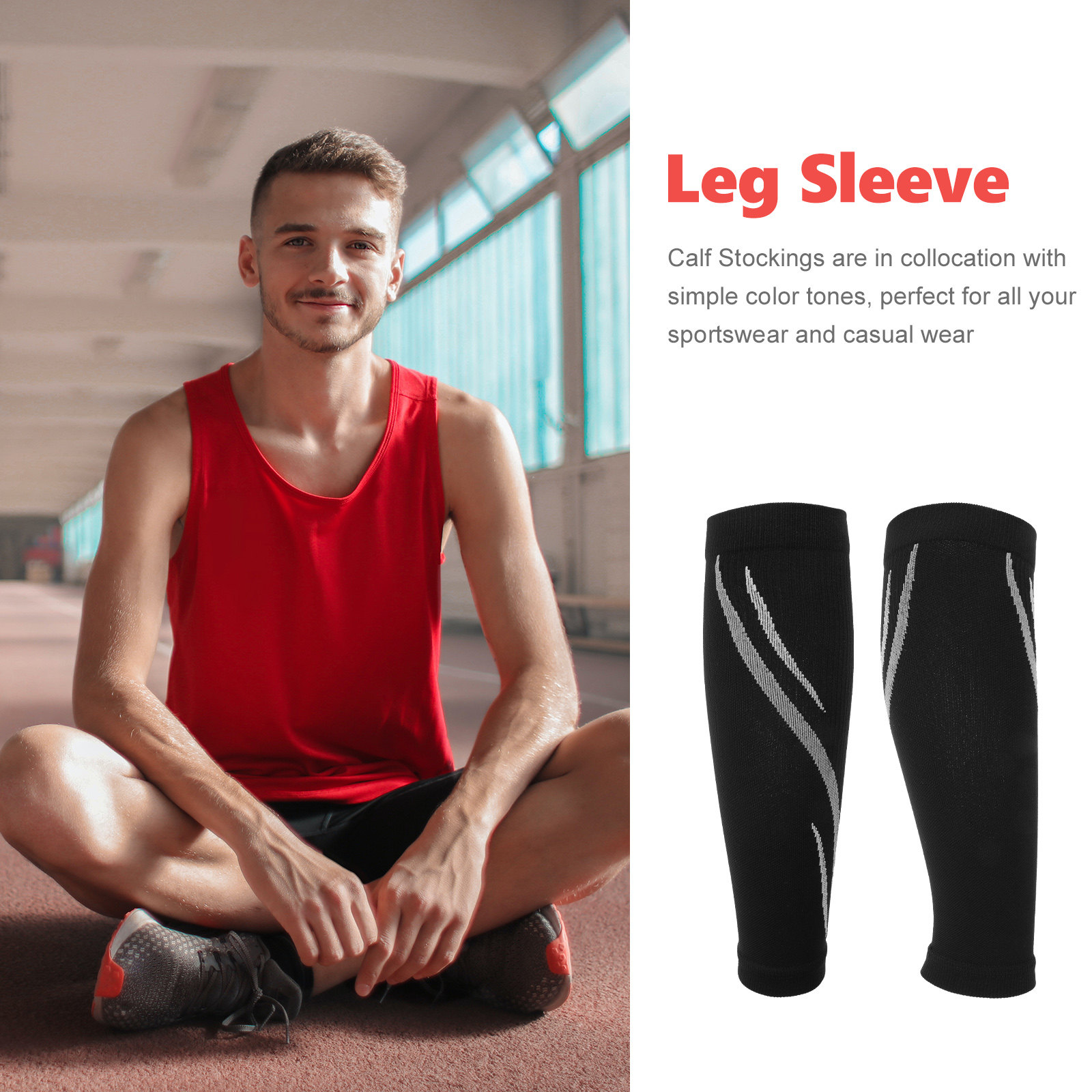 زوج واحد من أكمام ضغط الساق ال - مراجعة Compression Calf Sleeve وسعره
