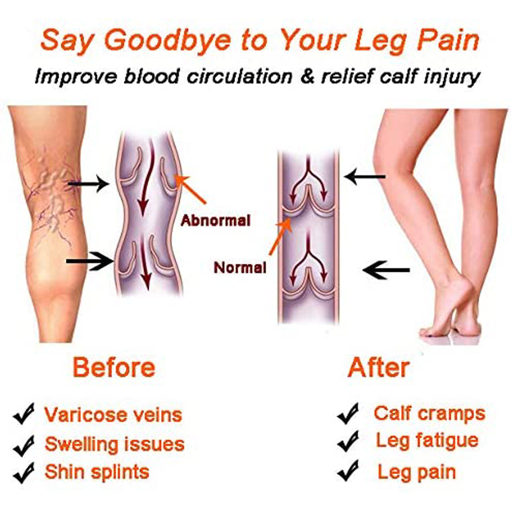 1 زوج العجل كم ضغط الساق جورب  - مراجعة Compression Calf Sleeve وسعره